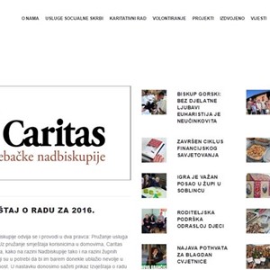 Godišnji izvještaj o radu Caritasa Zagrebačke nadbiskupije za 2016. godinu